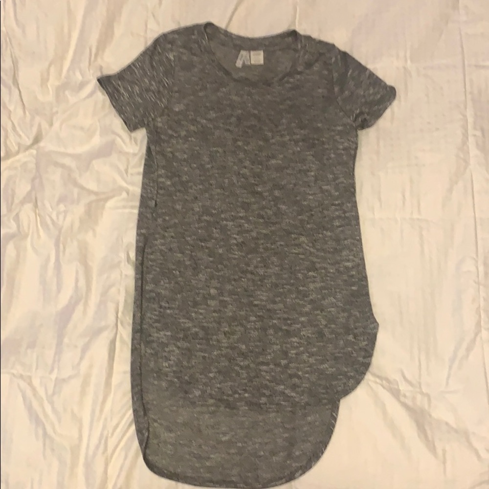 Grey long layered shirt